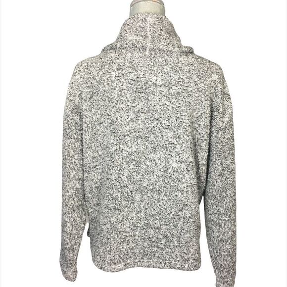 So Heathered Grey Cowl Neck Fleece Pullover Top Size S - Picture 2 of 3